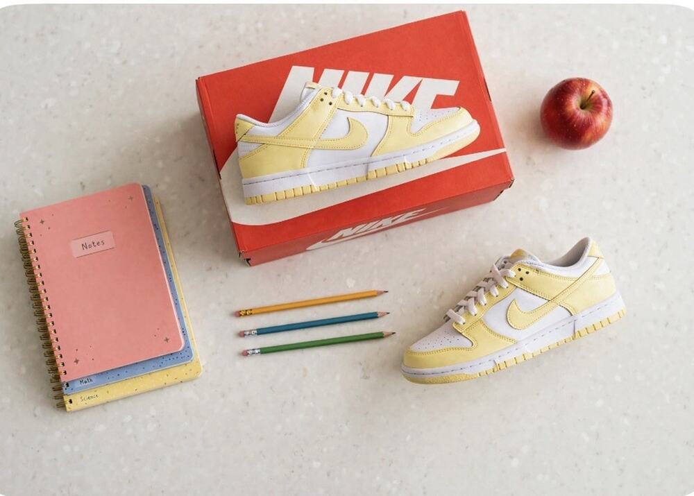 Size 4.5Y - Nike Dunk Low Soft Yellow FB9109-126 GS Youth